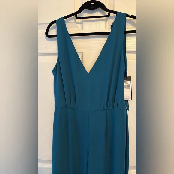 BCBGMaxAzria Blue Wide-Leg Jumpsuit - Picture 2 of 8